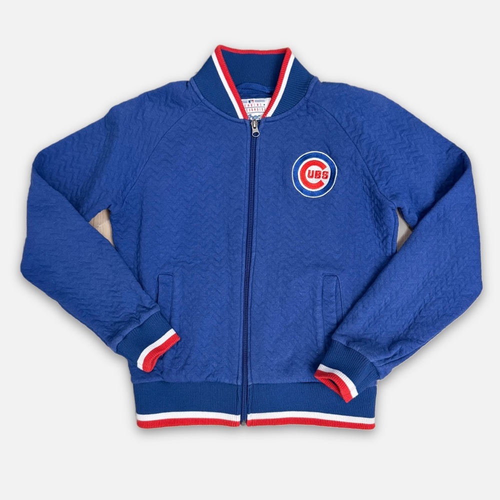 G-III 4her By Carl Banks Quilted Cubs Jacket Women's XS Genuine Merch Logo Sport
